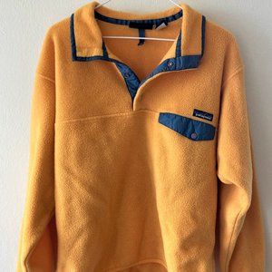Vintage 90's Patagonia Yellow Synchilla Snap-T Fle